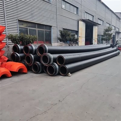 Tubo hdpe flangeado de dragagem preta
